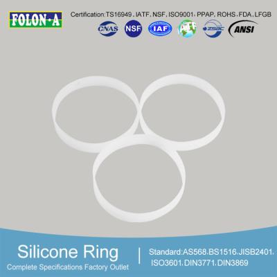 China Transparent Custom O Rings / Elastomer Silicone For Extreme Temperatures And Compression for sale