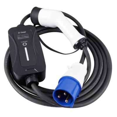 Китай IEC62196-2 mode2 charger 7kw single phase adjustable current portable ev charger for electric vehicle charging продается