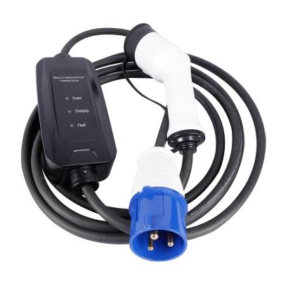 Китай IEC62196-2 mode2 charger 7kw single phase fixed current OLCD display portable ev charger for electric vehicle charging продается