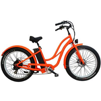 China Beautiful Style 48V 500W Fat Tire Aluminum Alloy Female Pedal Assist Hummer Electric Bicycle For Girls for sale