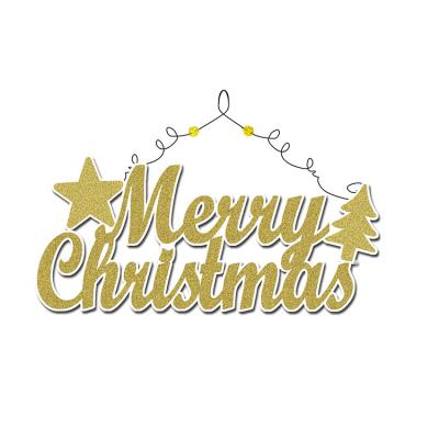 China Durable Hot sale Hanging Creative Merry Christmas Wooden Sign Wall Decorations winter home ornaments for sale