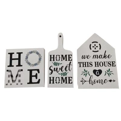 China Europe Hot sale New Home Decorations Modern Simple Creative Letter Wooden Block Sign Desktop Decor for sale