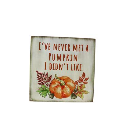 China Harvest Festival China Wooden Harvest Decorations Rustic Tabletop sign Plaque Fall centerpiece Tabletop Home ornaments for sale