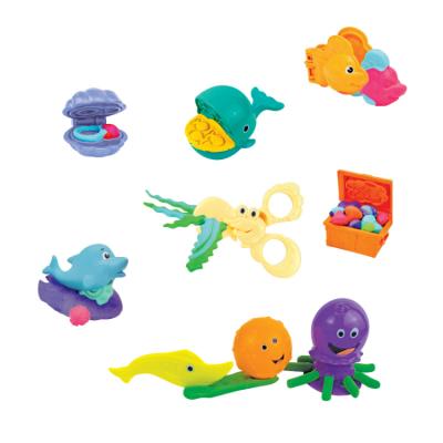 China Wholesale Plastic Kids 3D Sea Animal Diy Pretend Play SetPlaydough Casting Clay Toys For Kids Color Box Colorful for sale