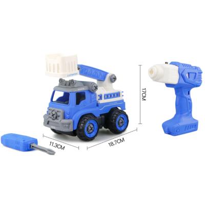 China ABS Plastic Educational Toy Building Block Diy Vehicle Assemble Car Toy Children Take Apart Blocks for sale