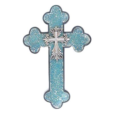 China Modern Wholesale Custom Handmade Home Decor Wall Decors Resin Crosses Resin Home Decor for sale