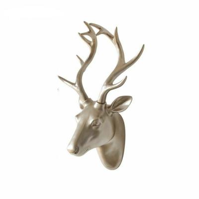 China Europe Resin High Quality Luxury Deer Wall Hanging Main Decor For Living Room for sale