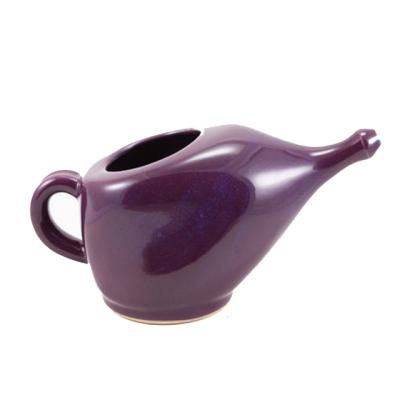 China Neti pot; Purple Ceramic Neti Pot Vintage Purple Ceramic Neti Pot For Nasal Cleansing for sale