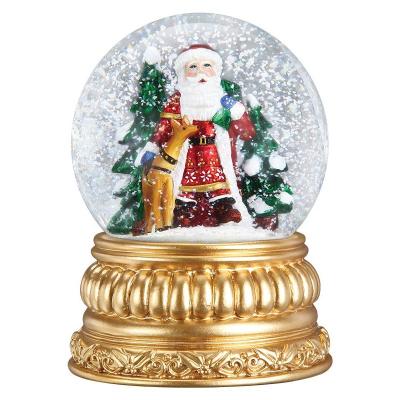 China Custom Wholesale China Christmas Santa Water Ball Resin Santa Snow Globe for sale