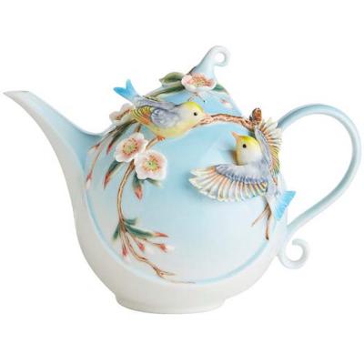 China No Gift China Custom Wholesale Teapot Porcelain Ceramic Coffee Pot for sale