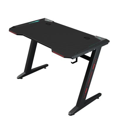 China (Size)Adjustable Ergonomic Gaming Desk E-sports Computer Table PC Laptop Desk Gamer Tables Workstation Gaming Desk Led Lights With Cup Holder for sale