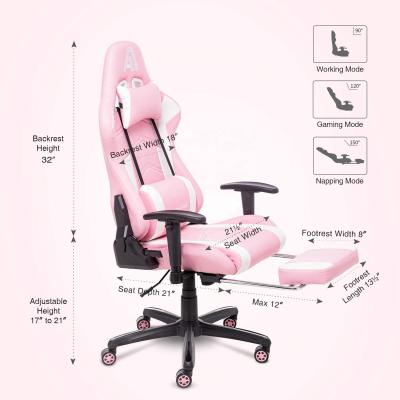 China Wholesale Adjustable Custom Modern Home Office Leather Mesh Led Massage Scorpion RGB Rocker Gaming Chair Wrapping Black Pink White for sale