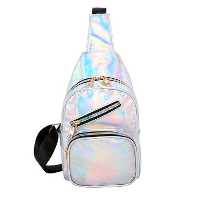 China Best fashionable the latest\fasion selling wholesale popular laser shoulder bag personality pu female waterproof trunk bag best quality for sale