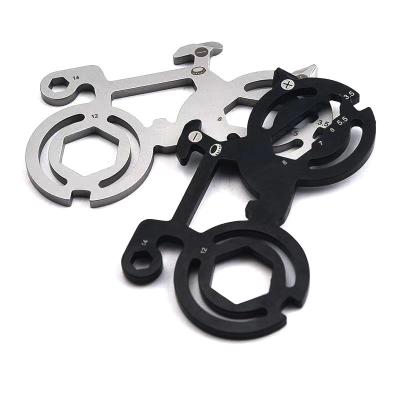 China Amazon Hot Selling Multifunctional Tools Bicycle Shaped Metal Head Chain Multi Function Camping Tool for sale