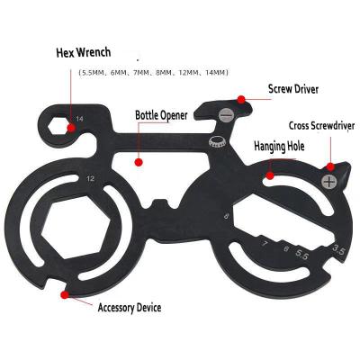 China Free Sample Business Gift Multi Function Bike Shaped Key Chain Multi Function Tool for sale