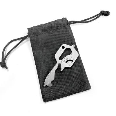 China New Design Logo EDC Custom Multi Function Stainless Steel Pocket Key Chain Tool 70*35*3.5mm for sale