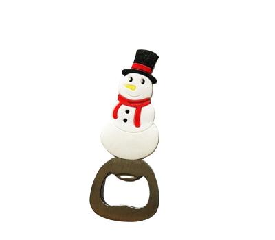 China Wholesale Cheap and Fast Hot Selling Cartoon Snowman Magnetic Bottle Opener From Amazon for sale