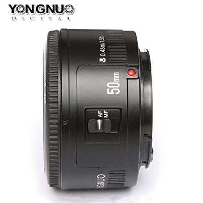 China Yongnuo yn50mm yn-50 yn50 lens lens top sales f1.8 photography photo camera lens 50mm large aperture 52.0*68.0mm for sale