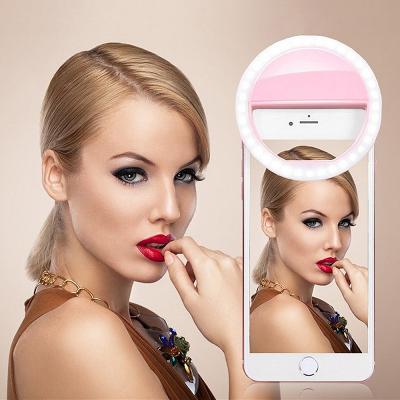 China 3 Level Adjustable Brightness USB Charge Instant Selfie LED Camera Phone Ring Light Photography For Phones Tablets Newcomer for sale