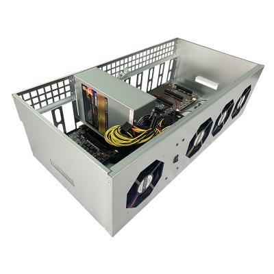 China With server case 8 fan 70mm 12 spacing 3080 gpu 3090 PSU case. 3080 graphics card server for sale