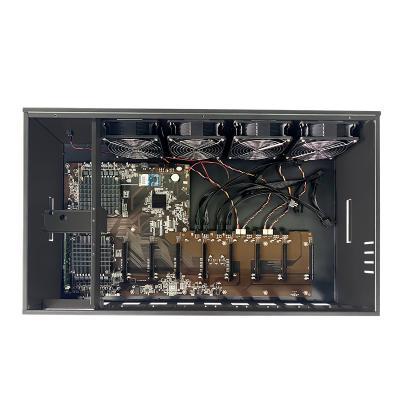 China With Cheap Black 8 65mm Spacing Fan GPU Server Case Rack 4u Computer Gaming Case Rack Mount Server Case for sale