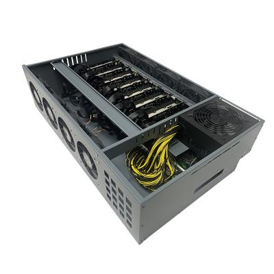 China With fan 6.5cm gpu server case 857 b85 4u rackmount server case with display screen computer 8gpu for sale