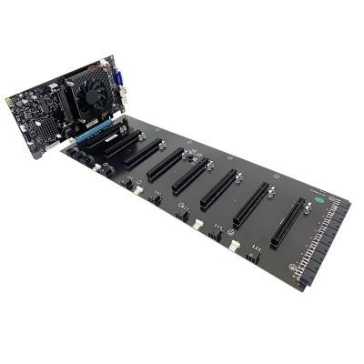 China Desktop ATX HM65+847 Integrated CPU 8 GPU Card Slots Memory Motherboards DDR3 DDR4 For Rx580 1660 3080 3090 for sale