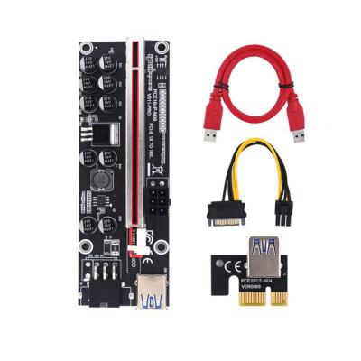 China Ver009 Hardware Ver009 Hardware Usb 3.0 PCI-e Riser Ver 009S 1X 4x 16X Supplement Express Riser Plus GPU Card Sata 15 Pin To 6 Pin pcie Riser Cable 009 for sale