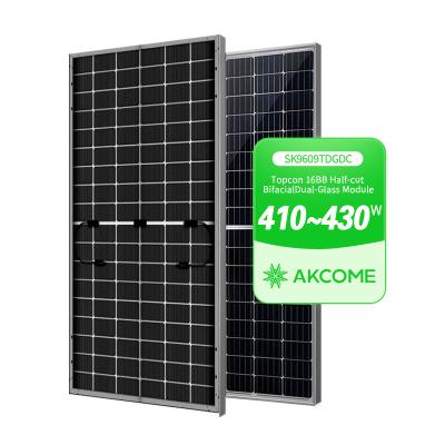 China TUV CQC solar 410w 420w 430w solar panel manufacturer 400w Home Solar Power System Dual-Glass Module  ja solar energy suppliers 182x91mm for sale