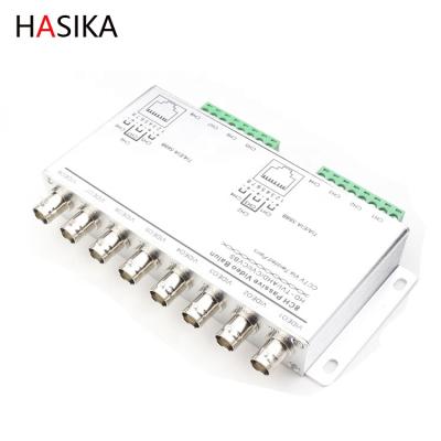 China Metal 8 Channel Visual Balanced Transformer Passive Transceiver, BNC Female Connector UTP RJ45 Transmitter For HD 720P/1080P CVI TVI AHD CCTV Camera for sale