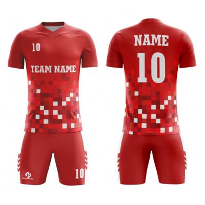 China SoccerJersey football uniforms youth uniforms factory direct full set factory direct sublimation printing men for sale