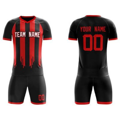 China Custom Wholesale Team Quick Dry Training Sublimation Soccer Jersey Sets For Men Set Football Kit Uniforms for sale