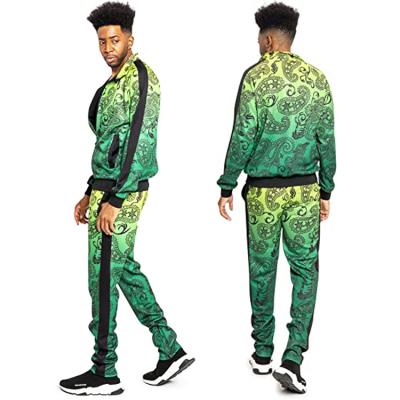 China Breathable Custom Mens Fitted Jogging Tracksuit Sports Wear Two Piece Set Tracksuit For Men for sale