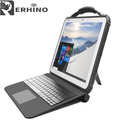 China 12 inch 4G industrial lte 4G+64G industrial rugged tablet pc win 10 with barcode scanner for sale