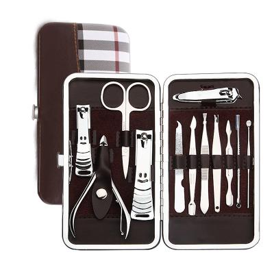 China Anti-Splash Function 12-Piece Professional Straight Pedicure And Manicure Sets Cut Big Leg Nail Clippers Cutter Set For Women Men for sale