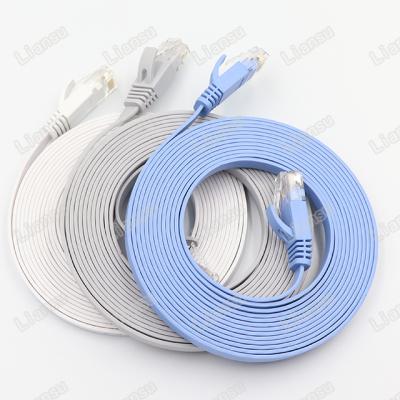 China Telecom Liansu Factory Direct China More Color Network Cable 8P8C RJ45 LAN Cable LAN Cable Cat6 Connector Tiny Outdoor Even Mobile Flat Cable for sale