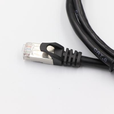 China Liansu Telecom Cat5e Factory Supply Color Telecommunication Cable Length 1m-80m Black Outdoor Ftp Lan Cable for sale