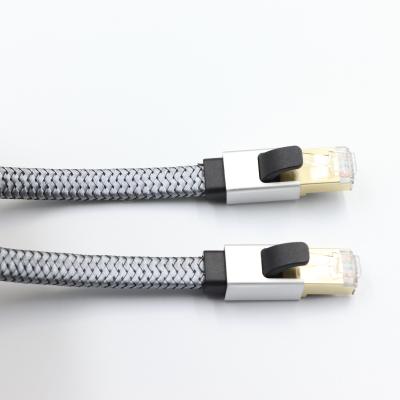 China Liansu Manufacturer 10g/10000 Base-t Transmission New China Speed ​​Cat8 Flat Sftp Lan Cable for sale