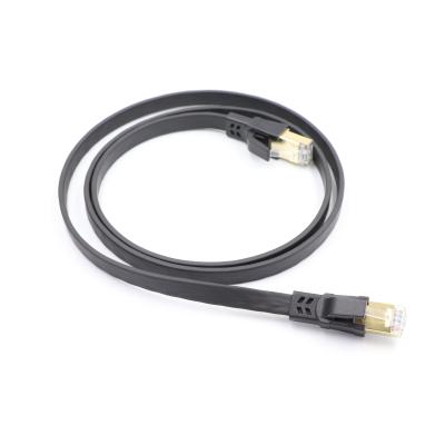 China Professional Telecommunication Liansu Supplier Shielded 10g/10000 Base-T Transmission Speed ​​Cat8 Flat Sftp Lan Cable for sale