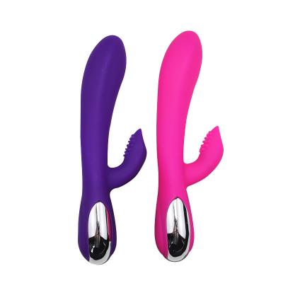 China Medical Silicone+ABS 10 Frequency Silicone Handheld Powerful Adult Clitoris Clitoris Sex Toy G Spot Dual Motor Rabbit Vibrator For Female Women for sale