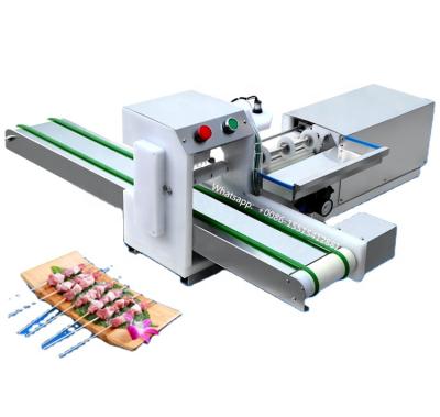 China Labor Saving BBQ Used Commercial Tabletop Kebab Forming Machine For Pork Beef Mutton Chicken Meat Skewer for sale