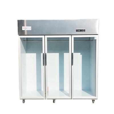 China Large Capacity Stainless Steel Three Doors High Efficiency Large Capacity Industrial Freezer For Butcher Shop for sale