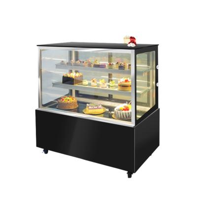 China Single-Temperature Display Cake Refrigerator Showcase Bakery Refrigeration Commercial Shelf 3 Shelf Cake Showcase With Light for sale