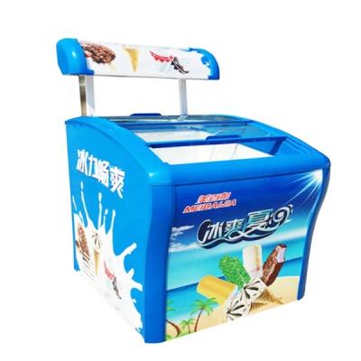 China 16 Years Factory Experience Chest Freezer Mini Display Fridge Ice Cream Refrigerator Compressor For Popsicle With Sliding Glass Door for sale