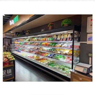 China Single-temperature Commercial Supermarket Fruit Vegetable Display 1.5/2.0/2.5/3.0m Optional Cooler Refrigerated Refrigerators for sale