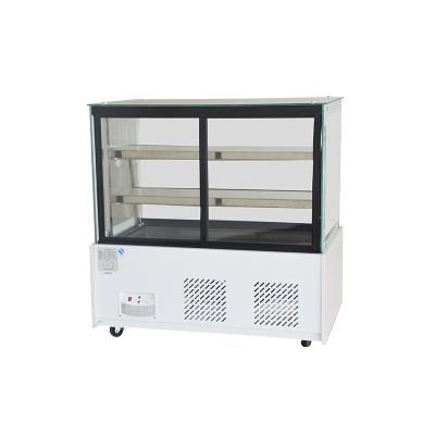 China Wholesale Price of Showcase Door Refrigerated Right Angle Glass Fridge Display Refrigerator Single-temperature for Grocery Food for sale