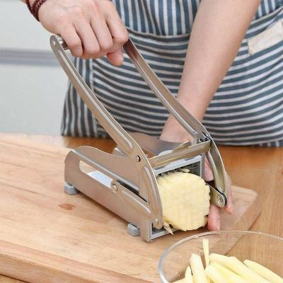 China Viable Slicer Chopper Dicer Home Kitchen Gadgets Chips Strip Cutting Machine Potato Maker Stainless Steel French Fries Cutters for sale