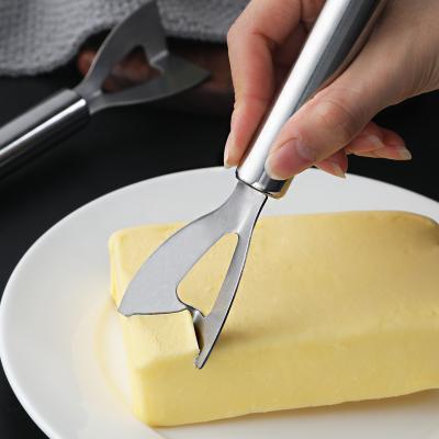 China Sustainable Kitchen Butter Cutter With Hook Can Hang Cheese Dividing Tool Stainless Steel Medium Cutter Kitchen Tool for sale