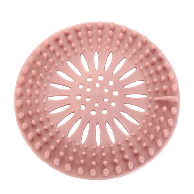 China Hot Selling Good Modern Mesh Silica Gel Floor Drain Sewer Filter Cover Sink Cover Four Colors Optional Hair Sundries Filter Cover for sale