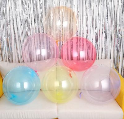 China Party Festival Supplies 24 Pcs PVC 10 Inch Each Bag Bobo Clear Colored Balloons for sale